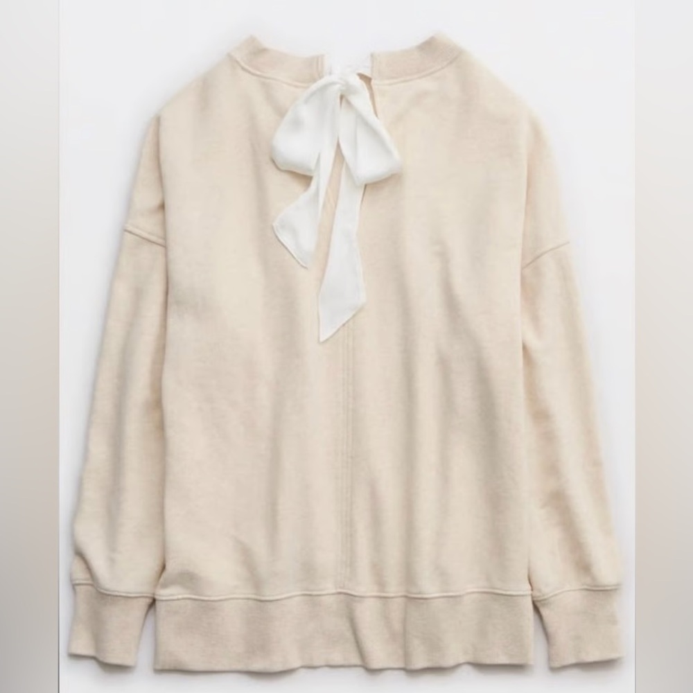 Aerie Big Chill Bow Crewneck Sweatshirt